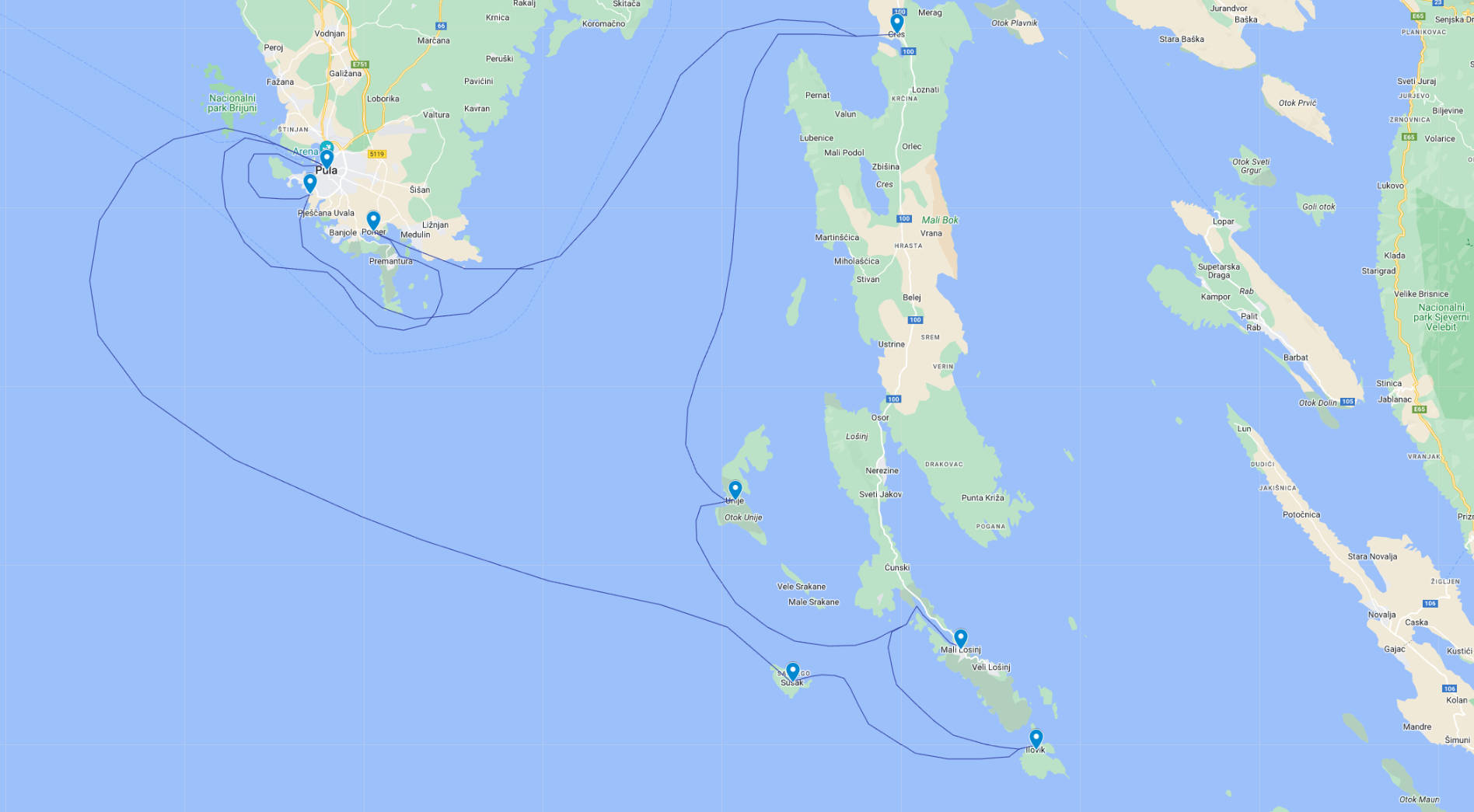 7 days itinerary - Istria West Coast no Osor